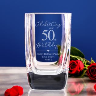 Personalised 50th Birthday Vase Product Image