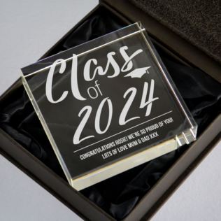 Personalised Class Of Graduation Glass Keepsake Product Image