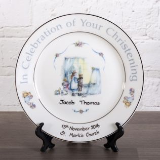 Personalised Heron China Christening Plate Product Image