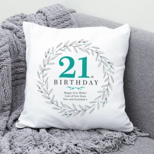 Personalised 21st Birthday Cushion Product Image
