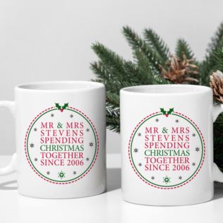 Personalised Spending Christmas Together Mugs Product Image