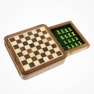 Magnetic Chess Board with Drawer Product Image
