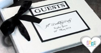Keep your party memories fresh with a perfectly personalised guest book!