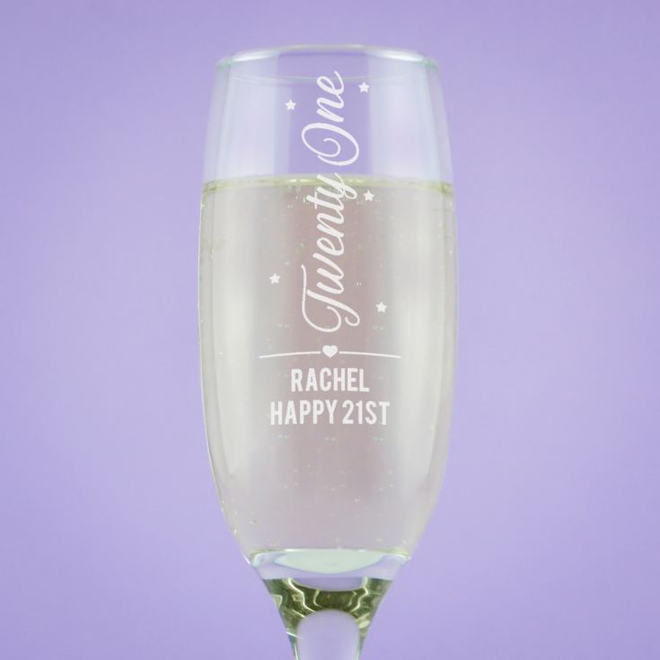 Personalised 21st Birthday Prosecco Glass product image