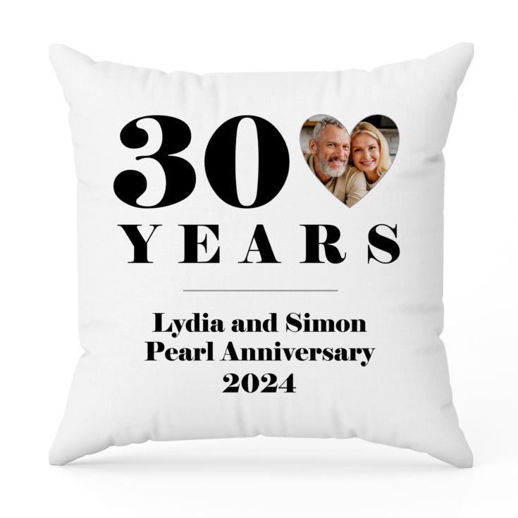 Personalised 30th Wedding Anniversary Photo Cushion product image