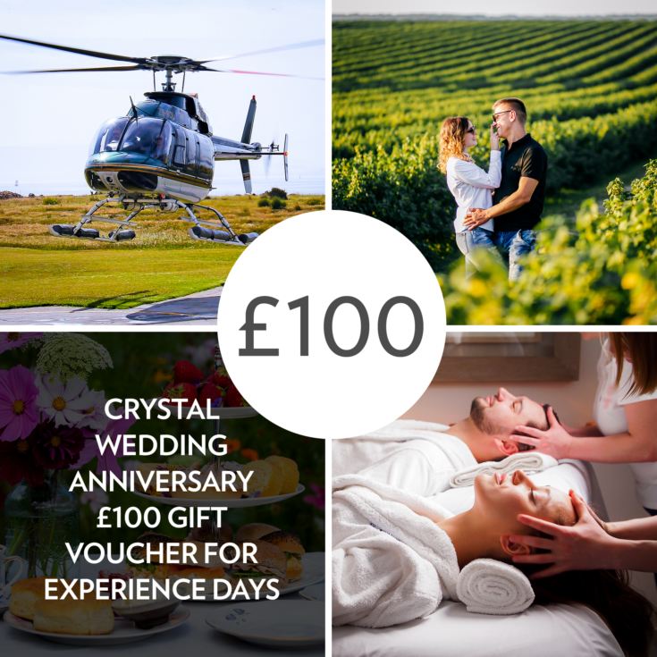 Crystal Wedding Anniversary £100 Gift Voucher for Experience Days product image
