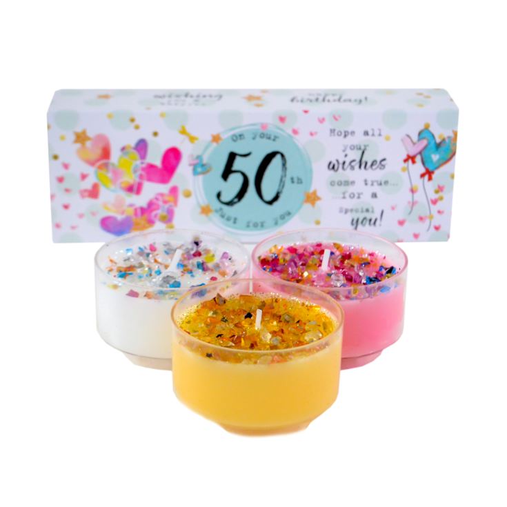 Age 50 Luxury Scented Tealight Candles Gift Set product image