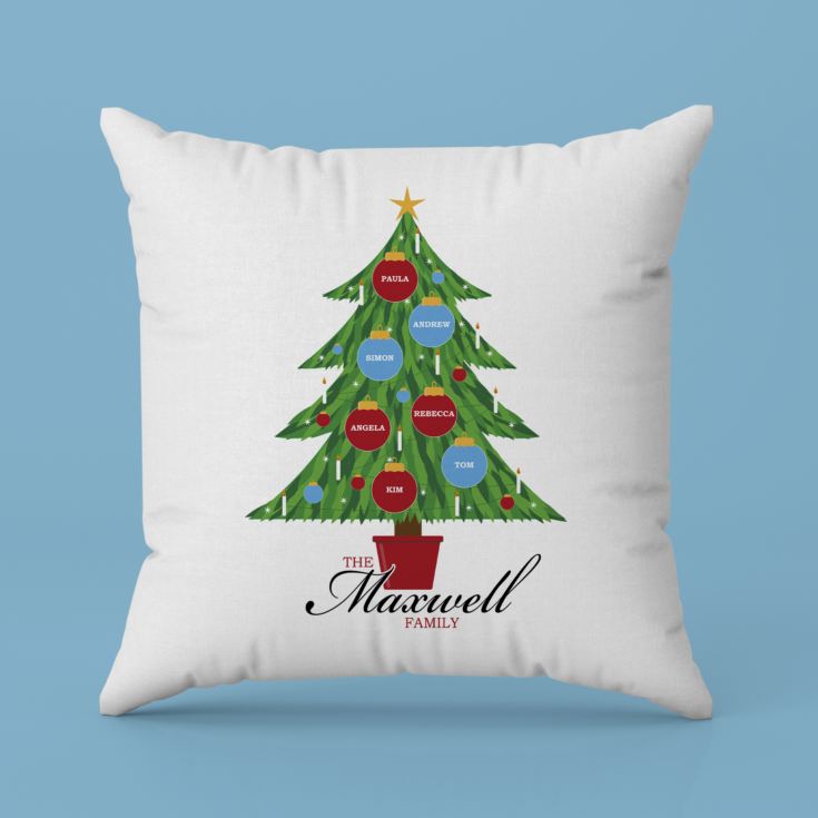 Christmas Family Tree Personalised Cushion product image