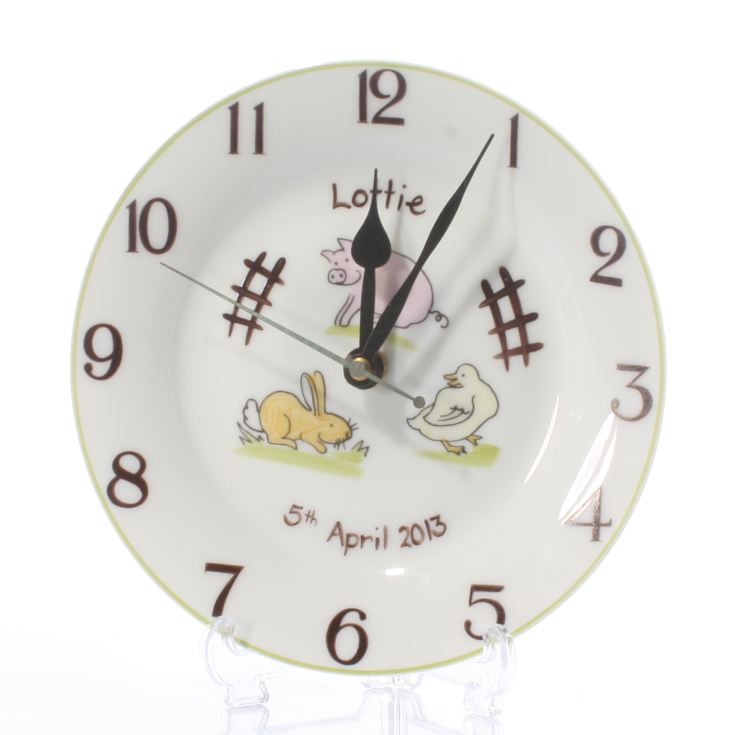 Down On The Farm Personalised Clock product image