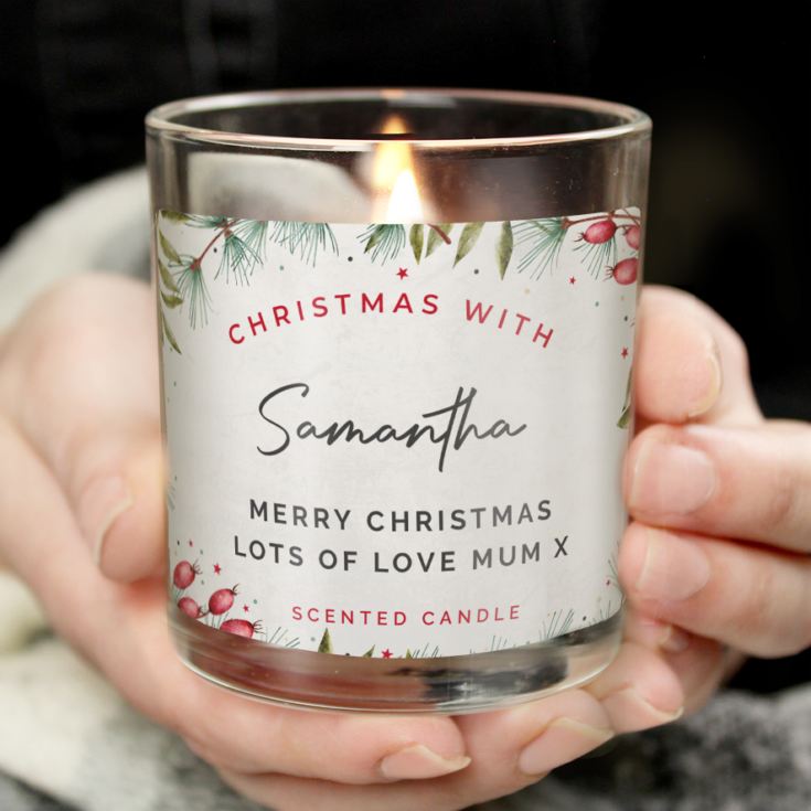 Personalised Christmas Scented Jar Candle product image