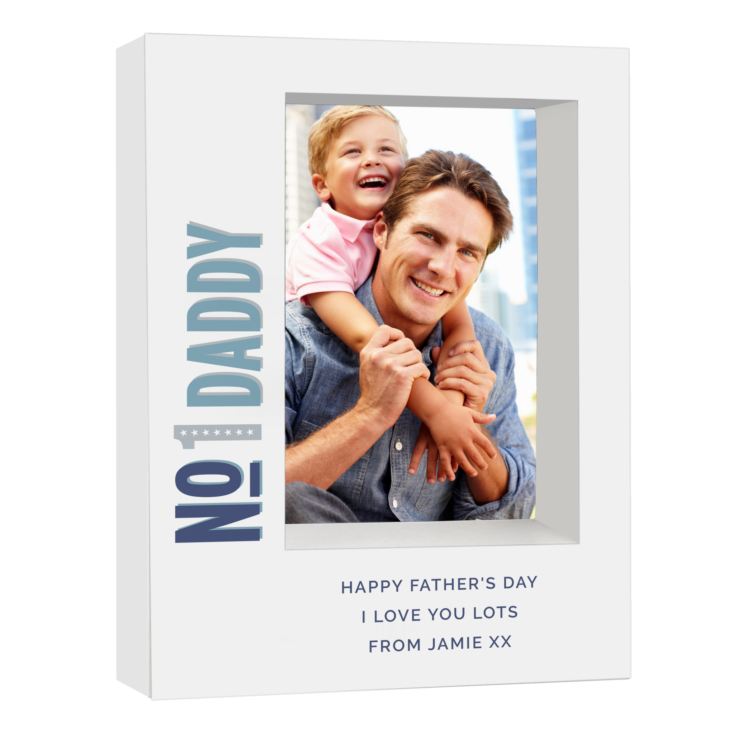 Personalised No.1 Daddy 5x7 Box Photo Frame product image