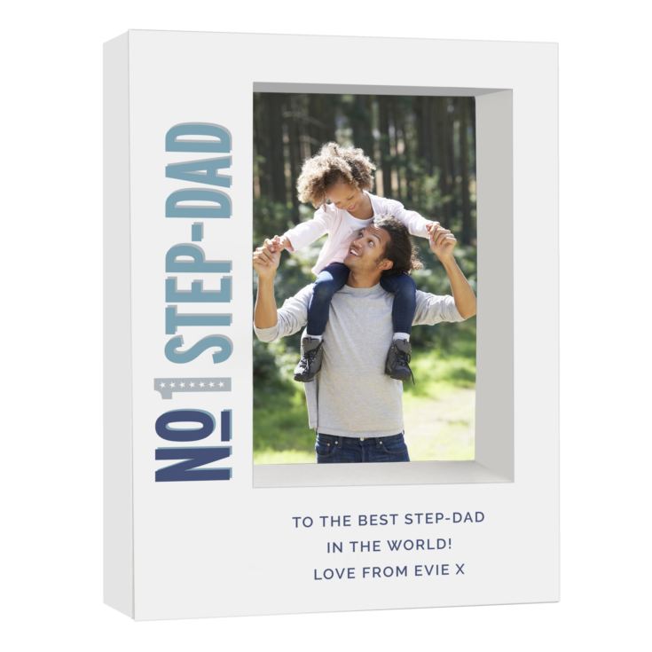 Personalised No.1 Step Dad 5x7 Box Photo Frame product image