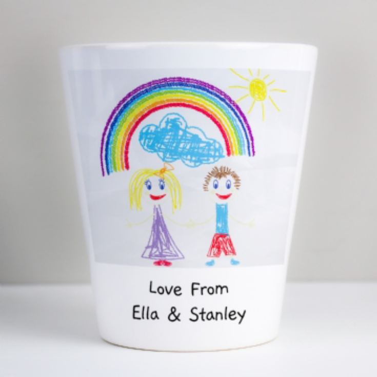 Personalised Childrens Drawing Plant Pot product image