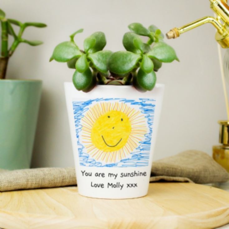 Personalised Childrens Drawing Plant Pot product image