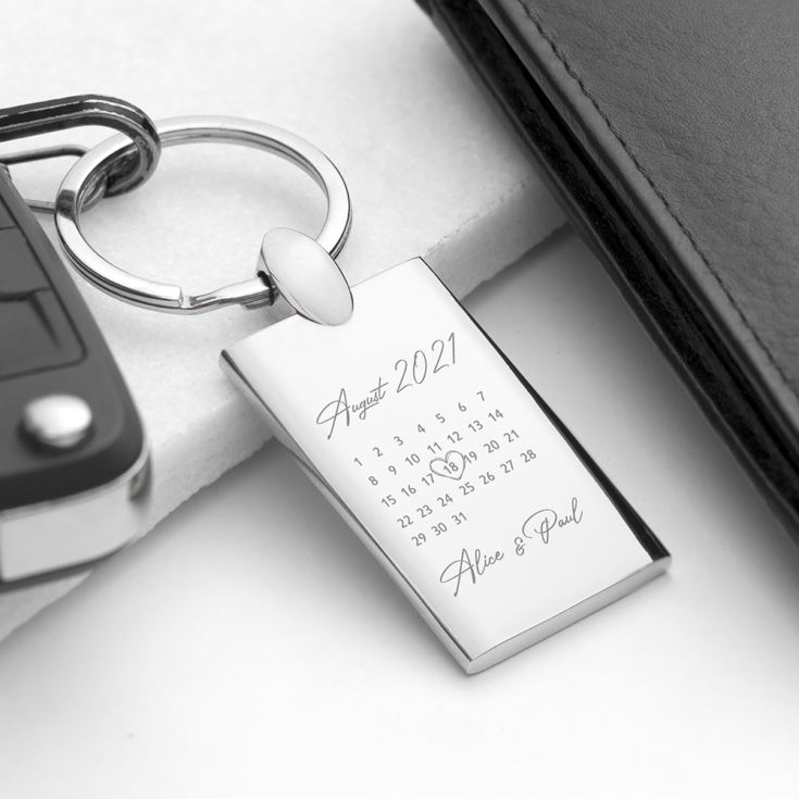 Personalised Special Date Keyring product image