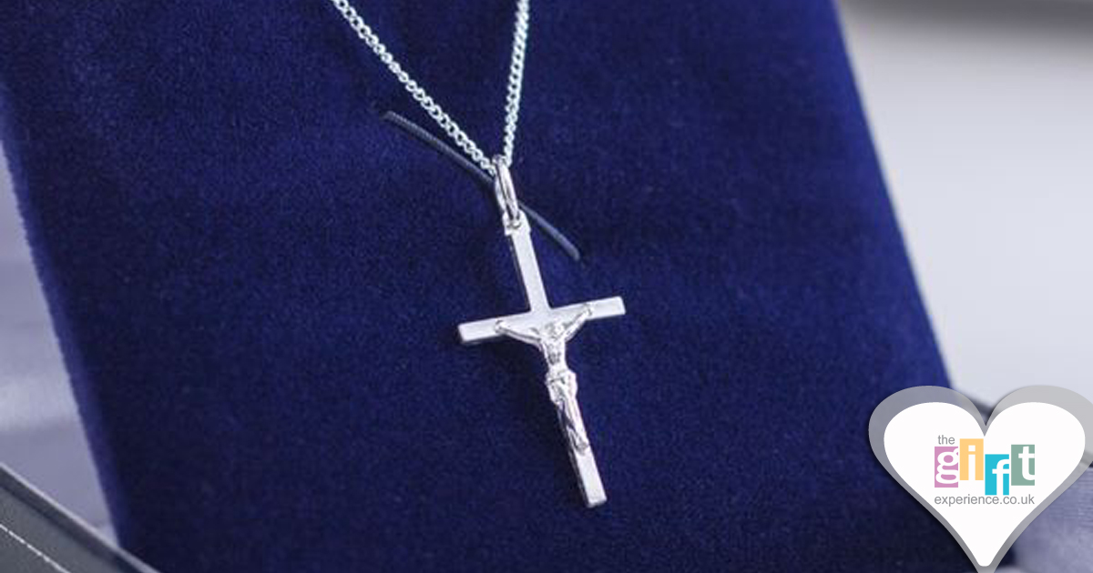 Sterling Silver Crucifix In Personalised Gift Box