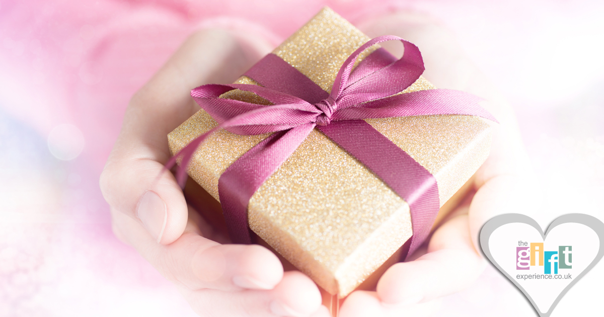 A beuatifully wrapped gift being given