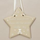 Bambino Love You More Hanging Plaque