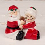 Ceramic Santa Claus & Mrs Claus Salt and Pepper Pots