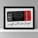 Personalised Concert Ticket Posters