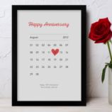 Personalised Anniversary Date Prints