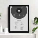 Personalised Vinyl Song Lyrics Print