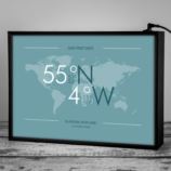 Personalised Atlas Coordinates Light Box