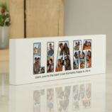 Personalised Photo Name Wooden Mantel Block