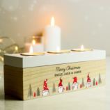 Personalised Gonk Christmas Triple Tea Light Box