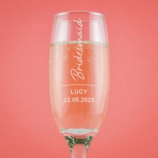 Personalised Bridesmaid Prosecco Glass Product Image