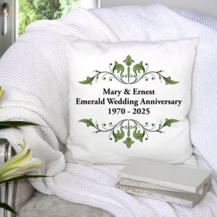 Personalised Emerald Anniversary Cushion Product Image