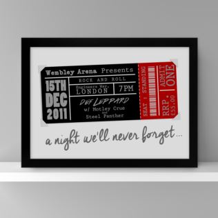 Personalised Concert Ticket Posters Product Image