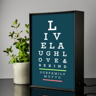 Eye Test Personalised Light Box Product Image