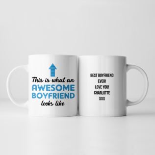 Personalised Awesome Boyfriend Mug Product Image