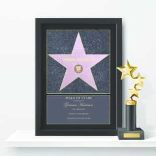 Personalised Walk of Stars Print Product Image