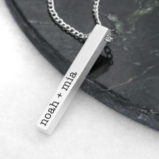 Personalised Men's Solid Bar Necklace Product Image