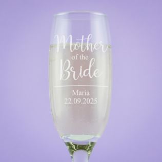 Personalised Mother Of The Bride Prosecco Glass Product Image