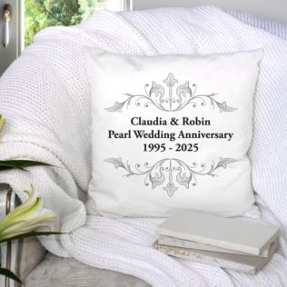 Personalised Pearl Anniversary Cushion Product Image