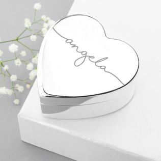 Personalised Heart Trinket Box Product Image