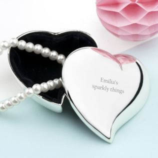 Personalised Miniature Heart Trinket Box Product Image