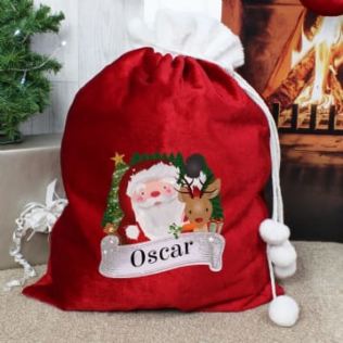 Personalised Red Christmas Santa Sack Product Image