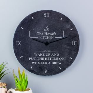 Personalised Kitchen Slate Clock Product Image