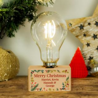 Personalised Christmas Foliage Light Bulb Product Image