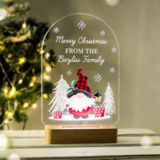 Personalised Gonk Wooden Based LED Christmas Light Product Image