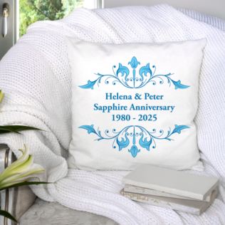 Personalised Sapphire Anniversary Cushion Product Image