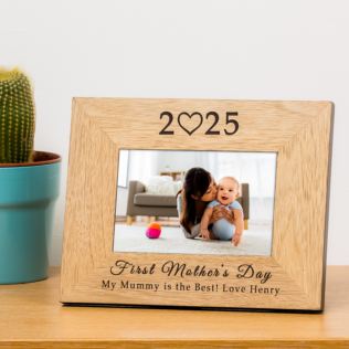 First Mother's Day Wood Picture Frame (6 x 4") Product Image