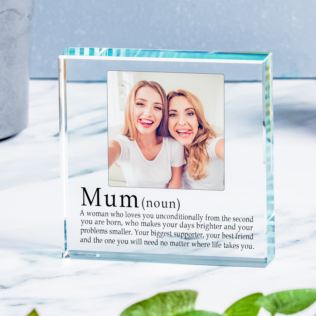 Definition of a Mum Photo Upload Glass Token Product Image