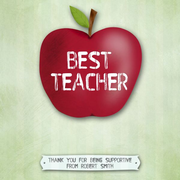 Personalised Best Teacher Apple Framed Print | The Gift Experience