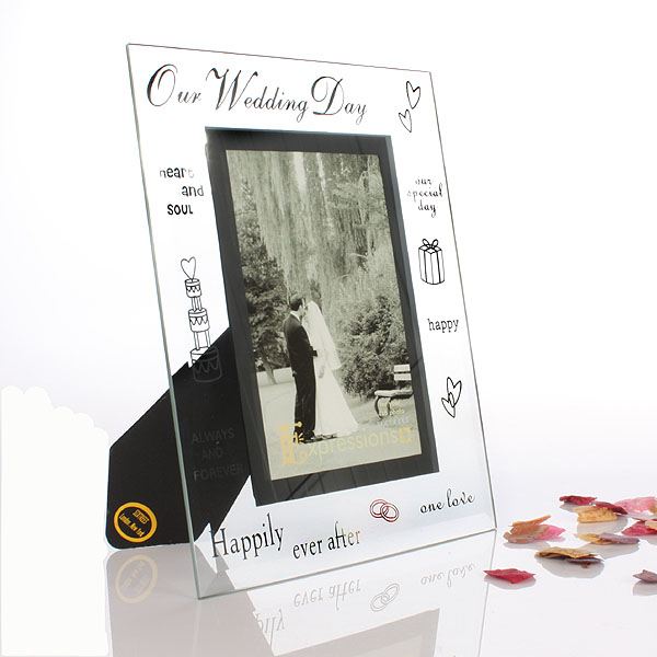 Our Wedding Day Glass Frame | The Gift Experience