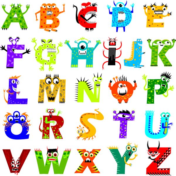Monster Letters Alphabet Clip Art
